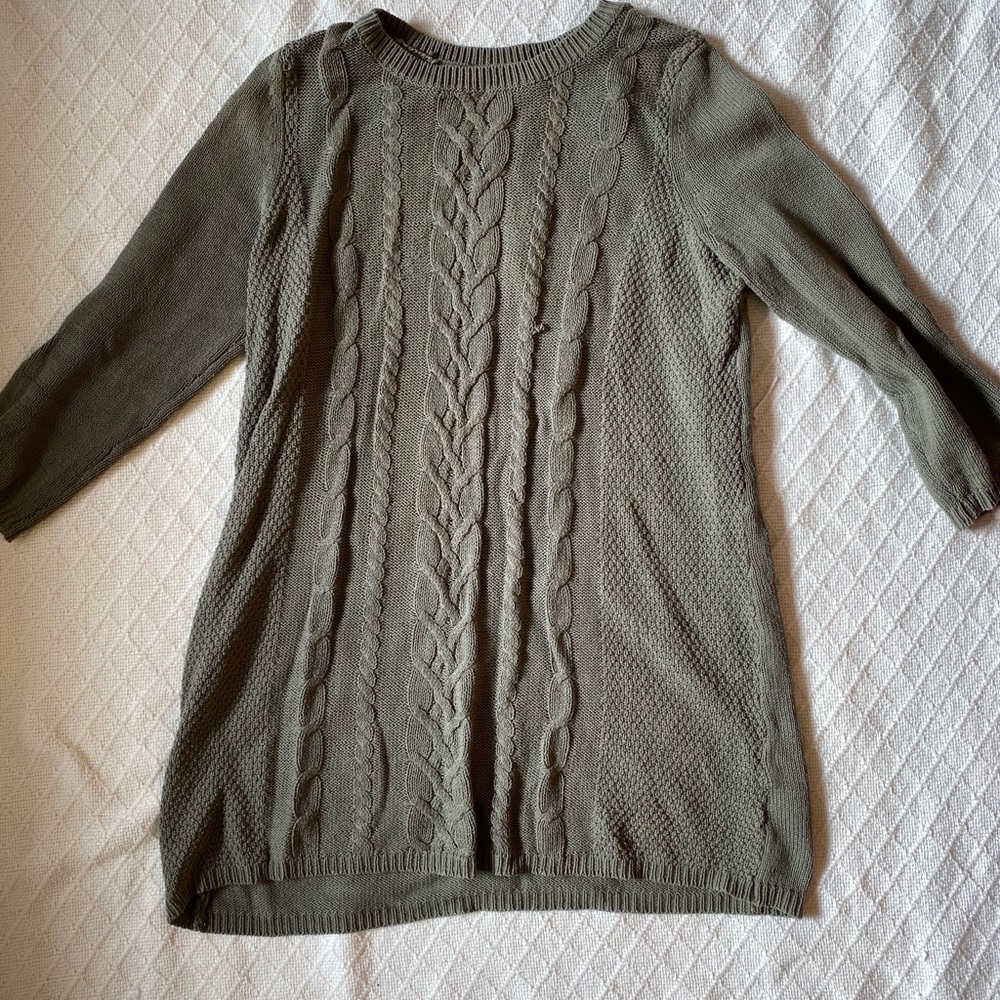 Army green sweater